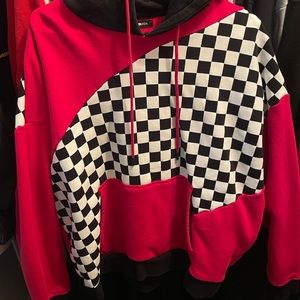 Men’s fashion nova checkered hoodie
